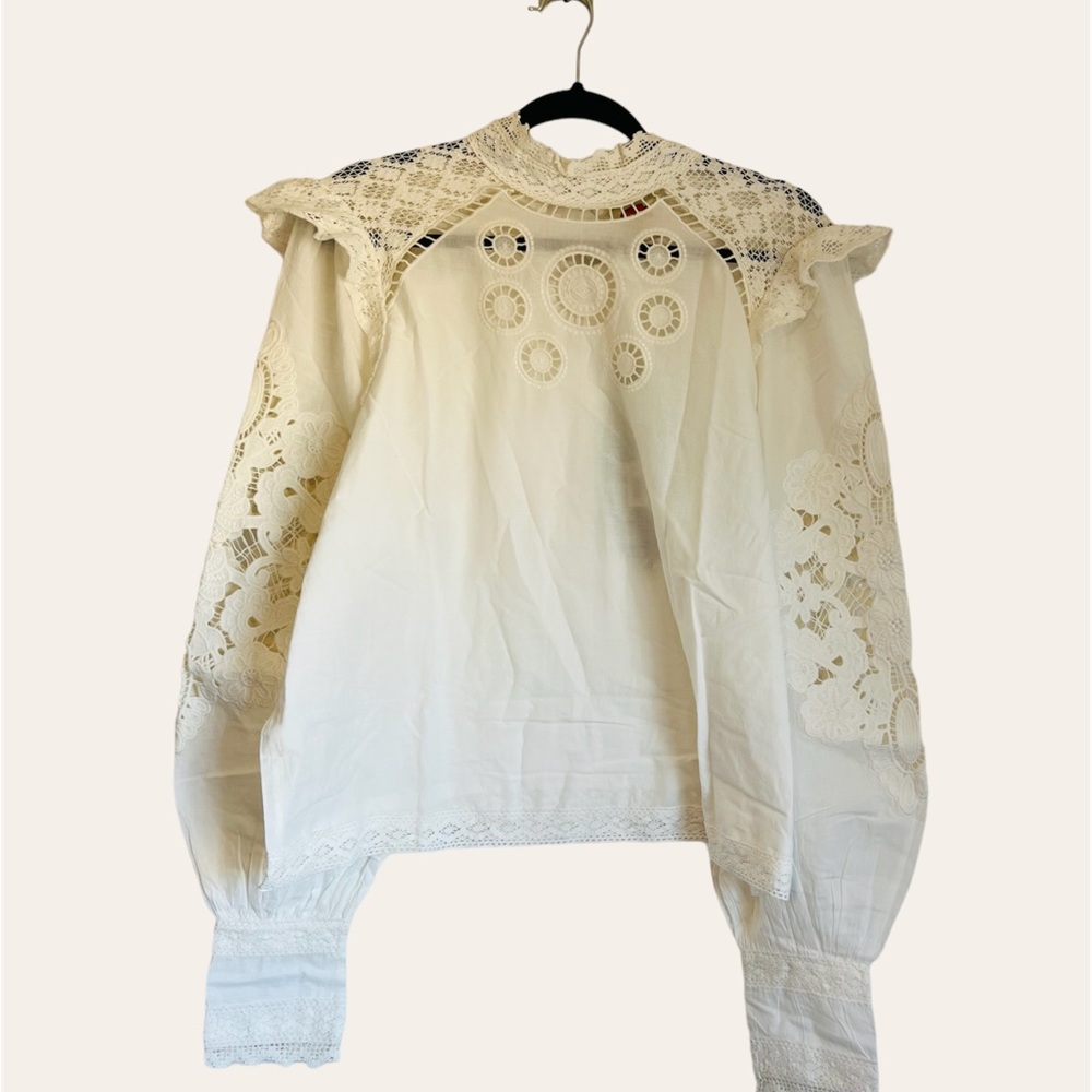 Farm Rio Off-White Romantic Blouse - Picture 5 of 6